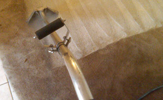 Carpet before and after cleaning